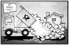 Cartoon: Poststreik-Ende (small) by Kostas Koufogiorgos tagged karikatur,koufogiorgos,illustration,cartoon,post,poststreik,streikende,briefträger,lkw,laster,brief,zustellung,arbeit,arbeitskampf