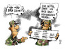 Cartoon: Protest (small) by Kostas Koufogiorgos tagged afghanistan,mandat,bundestag,isaf,taliban,linke,protest,demonstration,abstimmung,karikatur,aussenpolitik,politik,bundeswehr,soldaten,kostas,koufogiorgos
