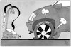 Cartoon: Sechs-Punkte-Plan (small) by Kostas Koufogiorgos tagged karikatur,koufogiorgos,illustration,cartoon,punkte,plan,luftpumpe,reifen,panne,cdu,laschet