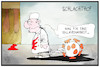 Cartoon: Sklavenarbeit (small) by Kostas Koufogiorgos tagged karikatur,koufogiorgos,illustration,cartoon,schlachthof,arbeit,arbeiter,sklave,kette,virus,corona,pandemie,schlachter,metzger