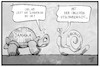 Cartoon: Sondierungsgespräche (small) by Kostas Koufogiorgos tagged karikatur,koufogiorgos,illustration,cartoon,sondierung,gespraeche,langsam,schnecke,schildkröte,politik,regierungsbildung