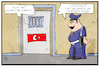 Cartoon: Türkei (small) by Kostas Koufogiorgos tagged karikatur,koufogiorgos,cartoon,illustration,tuerkei,putsch,zelle,gefängnis,wärter,demokratie,gefangenschaft