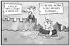 Cartoon: Unwetter (small) by Kostas Koufogiorgos tagged karikatur,koufogiorgos,illustration,cartoon,unwetter,flut,flüchtling,wetter,klima,nachbar,schlauchboot,hochwasser,umwelt