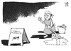 Cartoon: Vorsicht Frauenquote! (small) by Kostas Koufogiorgos tagged frauenquote,frau,arbeit,aufsichtsrat,gleichberechtigung,karikatur,koufogiorgos