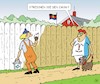 Cartoon: Fragen (small) by JotKa tagged zaun,streichen,maler,farbe,heimwerker,fragen,antworten,urlauber,gesellschaft,urlaub,nordsee,hund