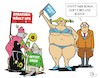 Cartoon: Sex sells -  Wahlkampf 2017 (small) by JotKa tagged wahlkampf,bundestagswahlen,2017,umfragen,umfragewerte,parteien,politiker,bundestag,parlament,afd,spd,grüne,bikini,burka,wähler,wählerstimmen,trend