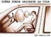 Cartoon: HOW A DREAM CAN SAVE YOUR LIFE (small) by QUIM tagged car,airbag,dream,