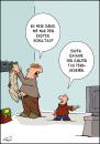 Cartoon: Erster Schultag (small) by luftzone tagged schule,junge,kind,vater,fernsehen,cartoon
