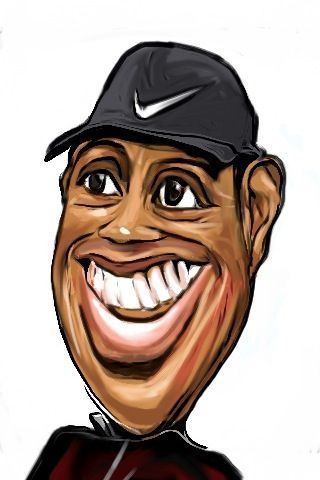 tiger woods caricature