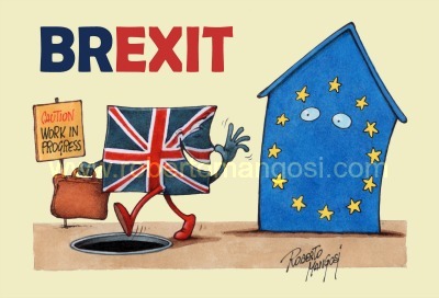 Cartoon: BRexit (medium) by Roberto Mangosi tagged brexit,europe,exit,unitedkingdom,out,referendum