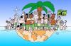 Cartoon: overpopulation (small) by mart tagged overpopulation überbevölkerung mart insel island multiplying 