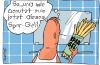 Cartoon: Spar-Gel (small) by Josef Schewe tagged schewe asparagus spargel gel bath man mann bad spiegel mirror hair age