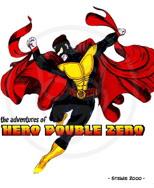 Cartoon: Hero Double Zero-0 (medium) by stewie tagged zero,double,superhero,hero