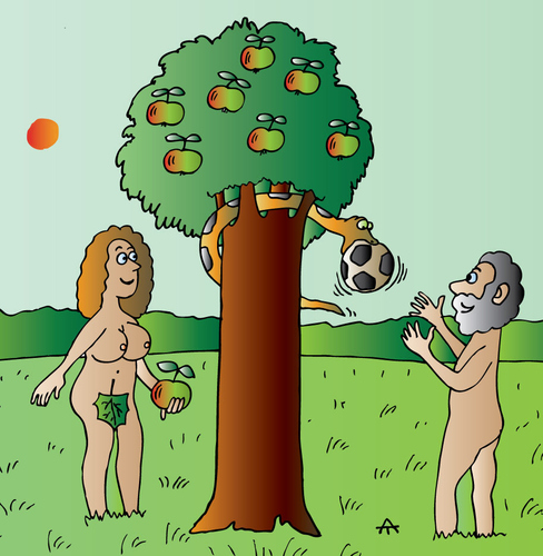 Cartoon: Adam and Eve (medium)