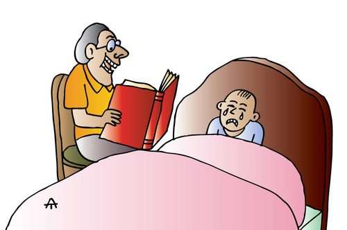 Cartoon: Child and book (medium) by Alexei Talimonov tagged child,book