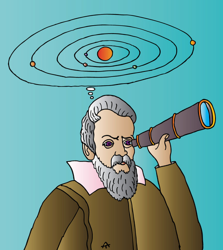 Cartoon: Galileo (medium) by Alexei Talimonov tagged galileo