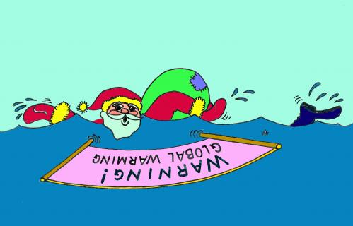 Cartoon: Santa Claus (medium) by Alexei Talimonov tagged global,warming,climate,change