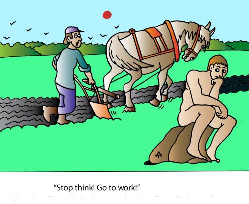 Cartoon: Stop... (medium) by Alexei Talimonov tagged work,thinking