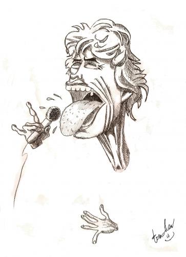 Cartoon: Mick Jagger (medium) by Bravemaina tagged mick,jagger,rolling,stones