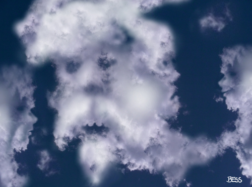 Cartoon: cloud face 28 (medium) by besscartoon tagged wolken,himmel,cloud,gesicht,face,bess,besscartoon