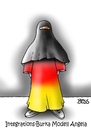 Cartoon: Integrations-Burka (small) by besscartoon tagged schwarz,rot,gold,deutschland,angela,merkel,frau,burka,islam,integration,flüchtlinge,religion,bess,besscartoon