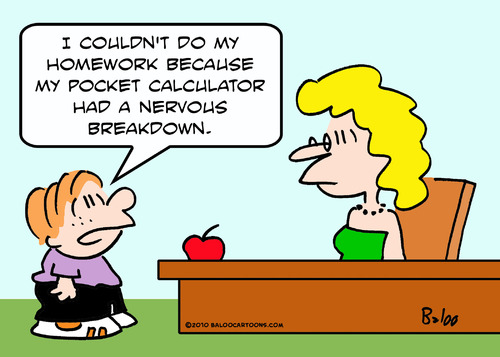 Cartoon: calculator nervous breakdown sch (medium) by rmay tagged calculator,nervous,breakdown,sch