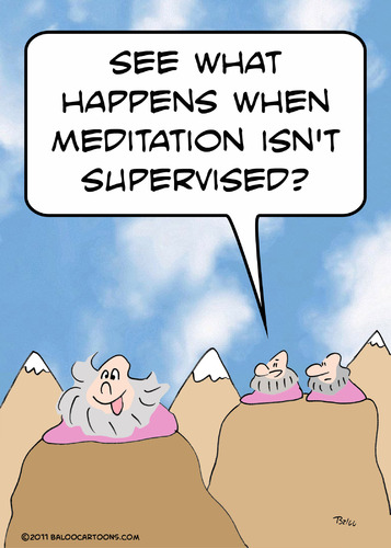 Cartoon: guru meditation not supervised (medium) by rmay tagged guru,meditation,not,supervised