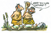 Cartoon: ... (small) by GB tagged steinzeit stoneage prephistoric weapon waffe