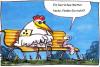 Cartoon: Nice Day (small) by GB tagged chicken,huhn,animals,tiere,wurm,wetter,sonne,