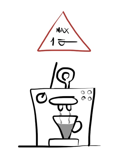 Cartoon: Kaffee machen (medium) by ajapix tagged kompetenz,gebrauchsanweisung,bohnen,ohne,kaffee,kaffeemaschine