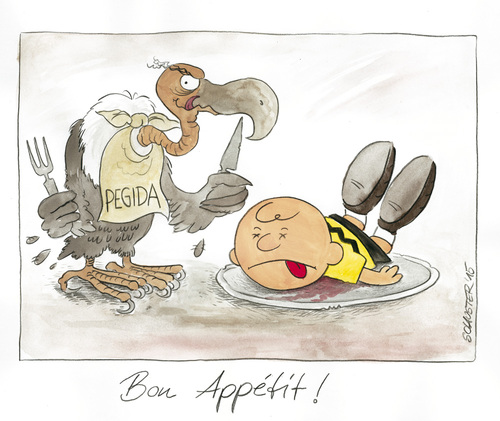 Cartoon: Pegida (medium) by Mario Schuster tagged pegida,charlie,hebdo,karikatur,cartoon,mario,schuster