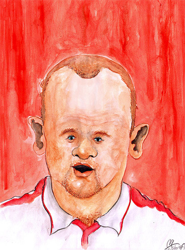 Cartoon: Wayne Rooney (medium) by Mario Schuster tagged karikatur,caricature,porträt,portrait,worldcup,wm,football,soccer,england,fußball,wayne,rooney