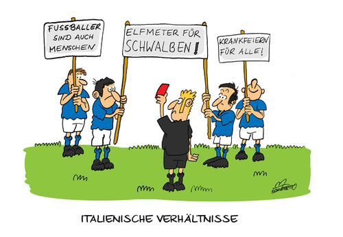 Cartoon: WM-Cartoon Italien (medium) by Mario Schuster tagged karikatur,caricature,worldcup,wm,football,soccer,fußball