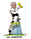 Cartoon: Der Schmierfink (small) by Mario Schuster tagged karikatur cartoon mario schuster lahm völler fußball