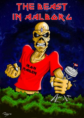 Cartoon: Eddie in aalborg (medium) by Robs tagged metal,iron,maiden