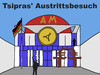 Cartoon: Antritt (small) by thalasso tagged griechenland,euro,grexit,tsipras,merkel,berlin,athen,antrittsbesuch,austritt