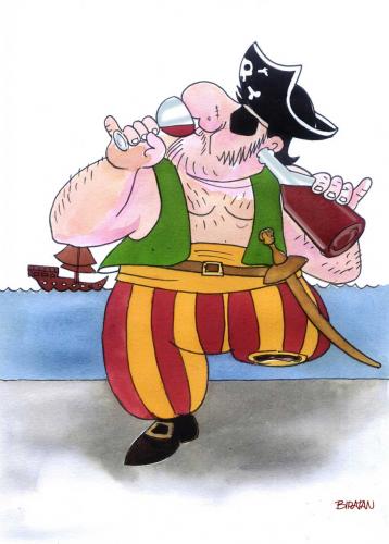 Cartoon: Vinho Pirata (medium) by Biratan Porto tagged vinho,pirata