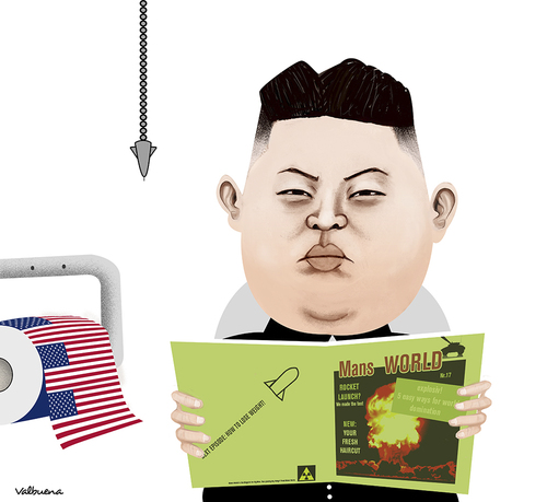 Cartoon: Kim Jong Un (medium) by Valbuena tagged old,caricature,art,karikatur,illustration,un,jong,kim