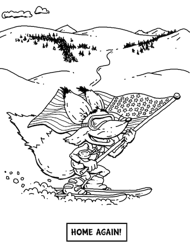 Cartoon: Adaptive Spirit Coloring Book p8 (medium) by karlwimer tagged adaptive,spirit,coloring,book,skiing,fox,paralympics