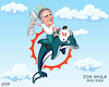Cartoon: A Dolphin into the Great Beyond (small) by karlwimer tagged nfl,dolphins,wimer,american,football,don,shula,memorial,memoriam,coach,hall,of,fame