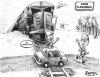 Cartoon: Bernanke Flashback (small) by karlwimer tagged bernanke greenspan economy us fed train car