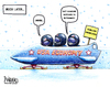 Cartoon: Bobsled no Brakeman (small) by karlwimer tagged olympics,economy,economics,business,bobsled,brakeman,unemployent,usa
