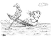 Cartoon: Create Own Caption Contest (small) by karlwimer tagged boat,pig,rabbit,crew,water,animals