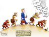 Cartoon: Devolution (small) by karlwimer tagged politics,lies,facts,devolution,evolution,election