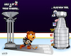 Cartoon: Hockey Curse Strikes Again (small) by karlwimer tagged sports,cartoon,illustration,nhl,ice,hockey,boston,bruins,champtionship,playoffs,upset,stanley,cup,presidents,trophy