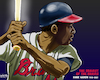 Cartoon: The Bravest of the Braves (small) by karlwimer tagged sports,cartoon,illustration,mlb,atlanta,braves,baseball,usa,hank,aaron,hammerin,brave,memorial