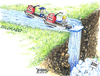 Cartoon: Waterfall 2010 (small) by karlwimer tagged economy business construction education waterfall boats stimulus