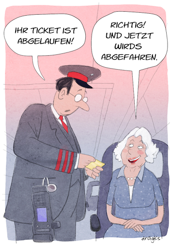 Cartoon: Abgefahren (medium) by droigks tagged droigks,einzelfahrausweis,fahrkarte,fahrschein,deutsche,bahn,eisenbahn,befoerderung,abfahren,gueltigkeit,gueltigkeitsdauer,schaffner,zugbegleiter,fahrkartenkontrolle,zug,ice,regionalzug,kontrolle,schwarzfahren,dienstleistung,reise,zugreise,ticket,droigks,einzelfahrausweis,fahrkarte,fahrschein,deutsche,bahn,eisenbahn,befoerderung,abfahren,gueltigkeit,gueltigkeitsdauer,schaffner,zugbegleiter,fahrkartenkontrolle,zug,ice,regionalzug,kontrolle,schwarzfahren,dienstleistung,reise,zugreise,ticket