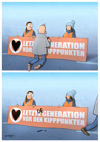 Cartoon: Degeneration (medium) by droigks tagged klima,klimakleber,letzte,generation,klimaprotest,gesellschaftliche,akzeptanz,unterstützung,droigks,degeneration,apokalypse,endzeitstimmung,protest,klimaziele,klimaschutz,abwehr,intoleranz,demonstration,klima,klimakleber,letzte,generation,klimaprotest,gesellschaftliche,akzeptanz,unterstützung,droigks,degeneration,apokalypse,endzeitstimmung,protest,klimaziele,klimaschutz,abwehr,intoleranz,demonstration