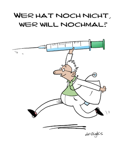 Cartoon: Impfkampagne (medium) by droigks tagged covid,corona,grippe,viren,ausrotten,impfpflicht,herdenimmunitaet,impfung,pfizer,biontech,moderna,astrazeneca,janssen,johnson,impfstofftypen,coronavirus,impfstoffe,pharmaunternehmen,pharmazie,covid,corona,grippe,viren,ausrotten,herdenimmunitaet,impfung,pfizer,biontech,moderna,astrazeneca,janssen,johnson,impfstofftypen,coronavirus,impfstoffe,pharmaunternehmen,pharmazie